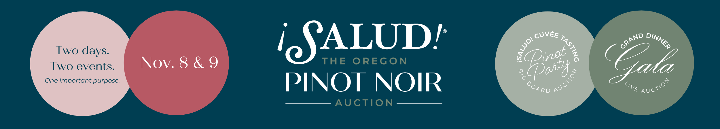 Salud The Oregon Pinot Noir Auction takes place November 8 & 9, 2024